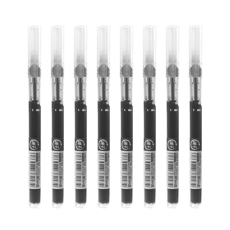 Straight Liquid Rollerball Gel Pens 0.5mm Fast Dry Water-Based Ink Smooth Writing Pens Pack of 12