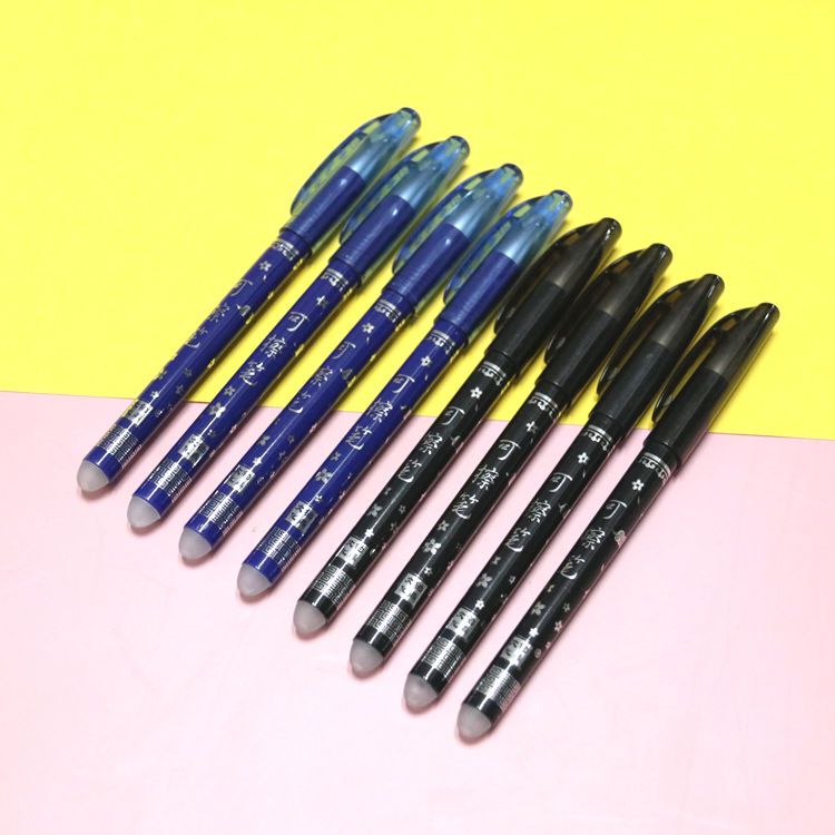 Erasable Gel Pens 12 Pack for Kids Students 0.5mm Fine Tip Blue Black Ink Friction Erasable Writing Pens School Supplies