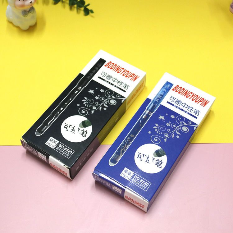 Erasable Gel Pens 12 Pack for Kids Students 0.5mm Fine Tip Blue Black Ink Friction Erasable Writing Pens School Supplies