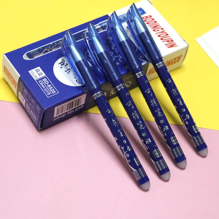 Erasable Gel Pens 12 Pack for Kids Students 0.5mm Fine Tip Blue Black Ink Friction Erasable Writing Pens School Supplies