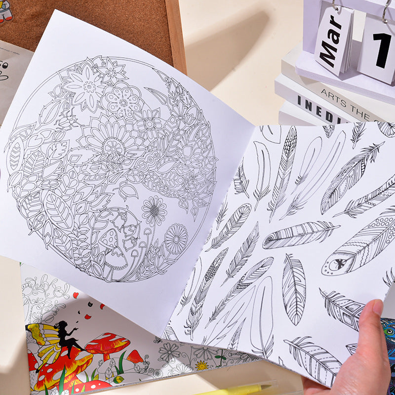 Mandala Colouring Book for Adults Kids – Anti-Stress DIY Art Therapy Drawing Book with Secret Garden Patterns