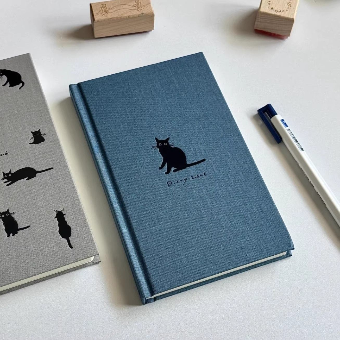 2026 Midori Cat B6 Fabric Diary Planner | Japanese Hobonichi Style Daily Schedule Notebook