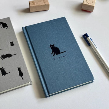 2026 Midori Cat B6 Fabric Diary Planner | Japanese Hobonichi Style Daily Schedule Notebook