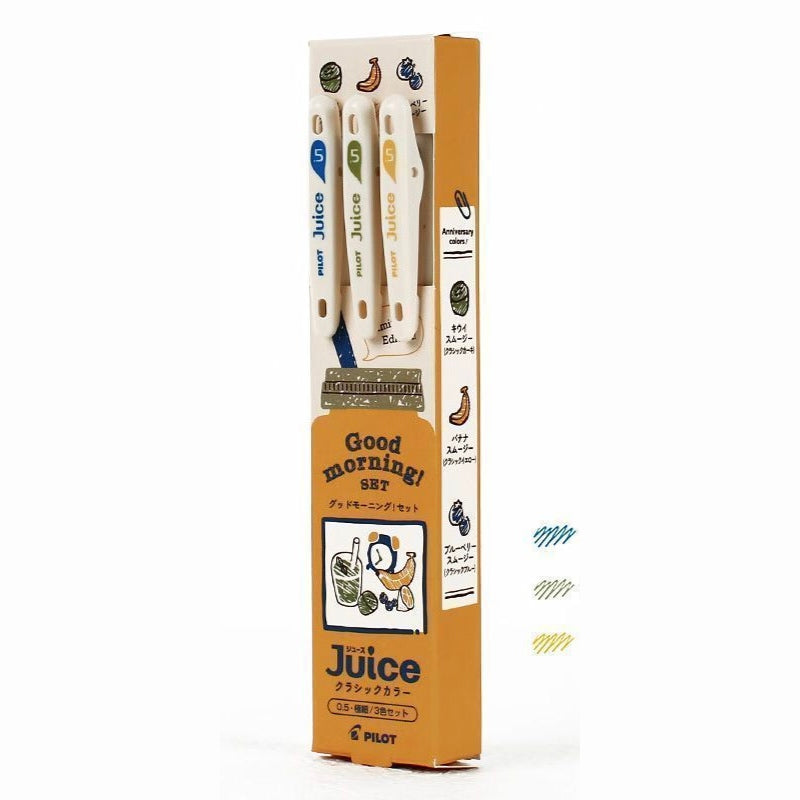 Pilot Juice 10th Anniversary Limited Edition Gel Pen Set 0.5 mm – Classic Smoothie Colours, 3 Gift Box Sets