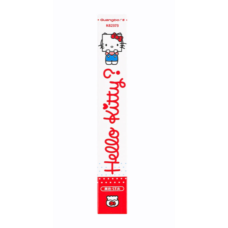 Guangbo Hello Kitty Click Gel Pen Black Ink ST Tip – Mystery Blind Box Design, Kawaii Sanrio Student Pen