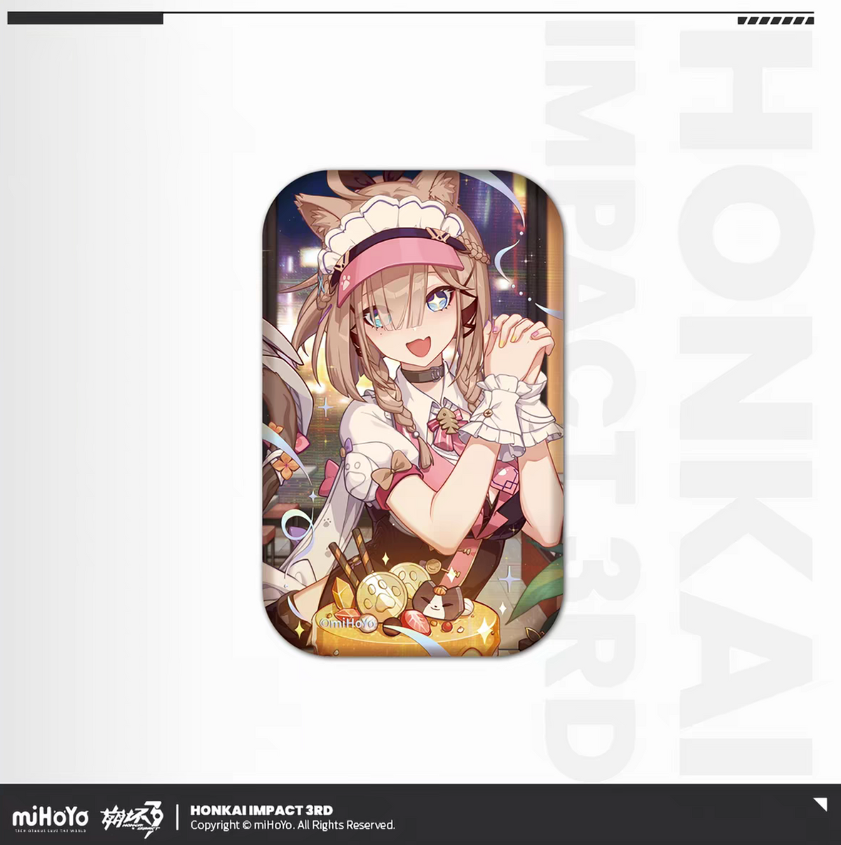 Honkai Impact 3rd birthday art tin badge - Eden beach sunglasses scene