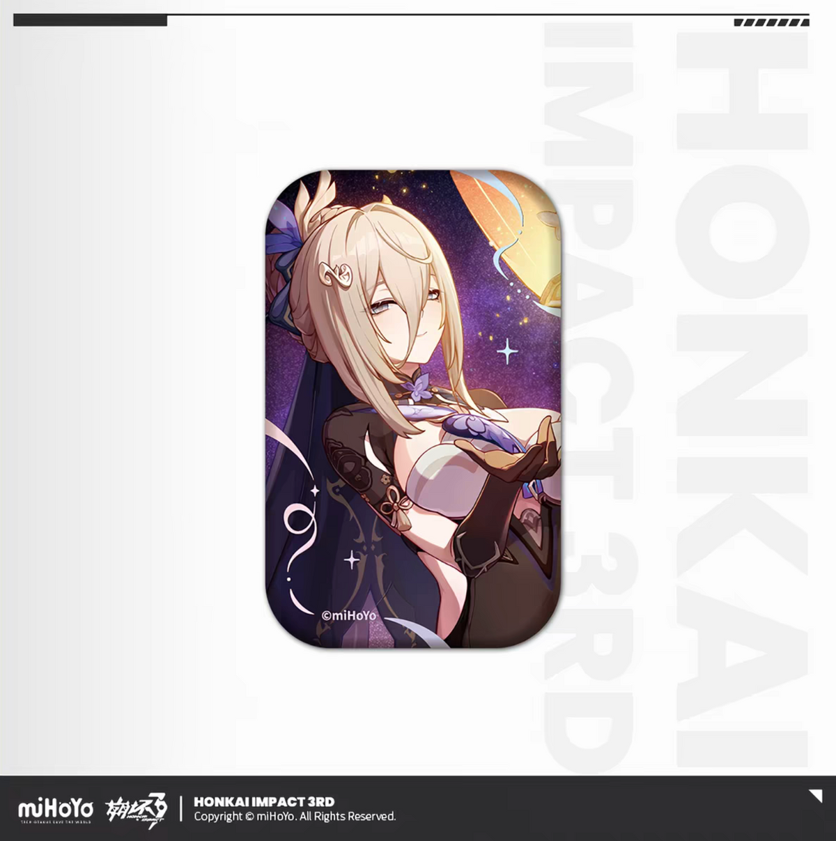 Honkai Impact 3rd birthday art tin badge - Pardofelis cat ear maid dessert scene
