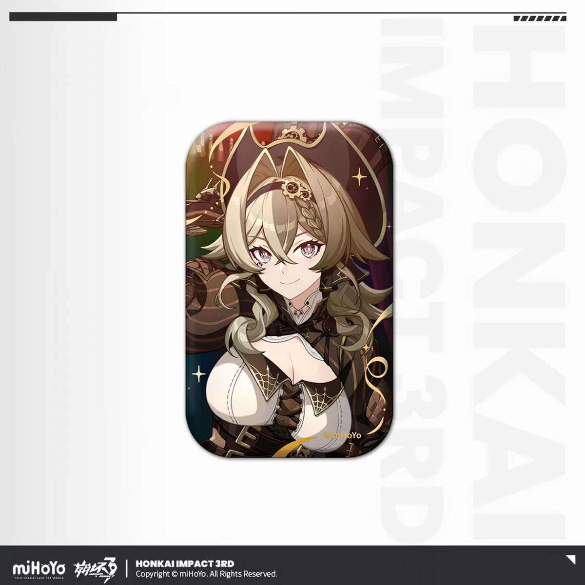 Honkai Impact 3rd birthday art tin badge - Mobius galaxy background