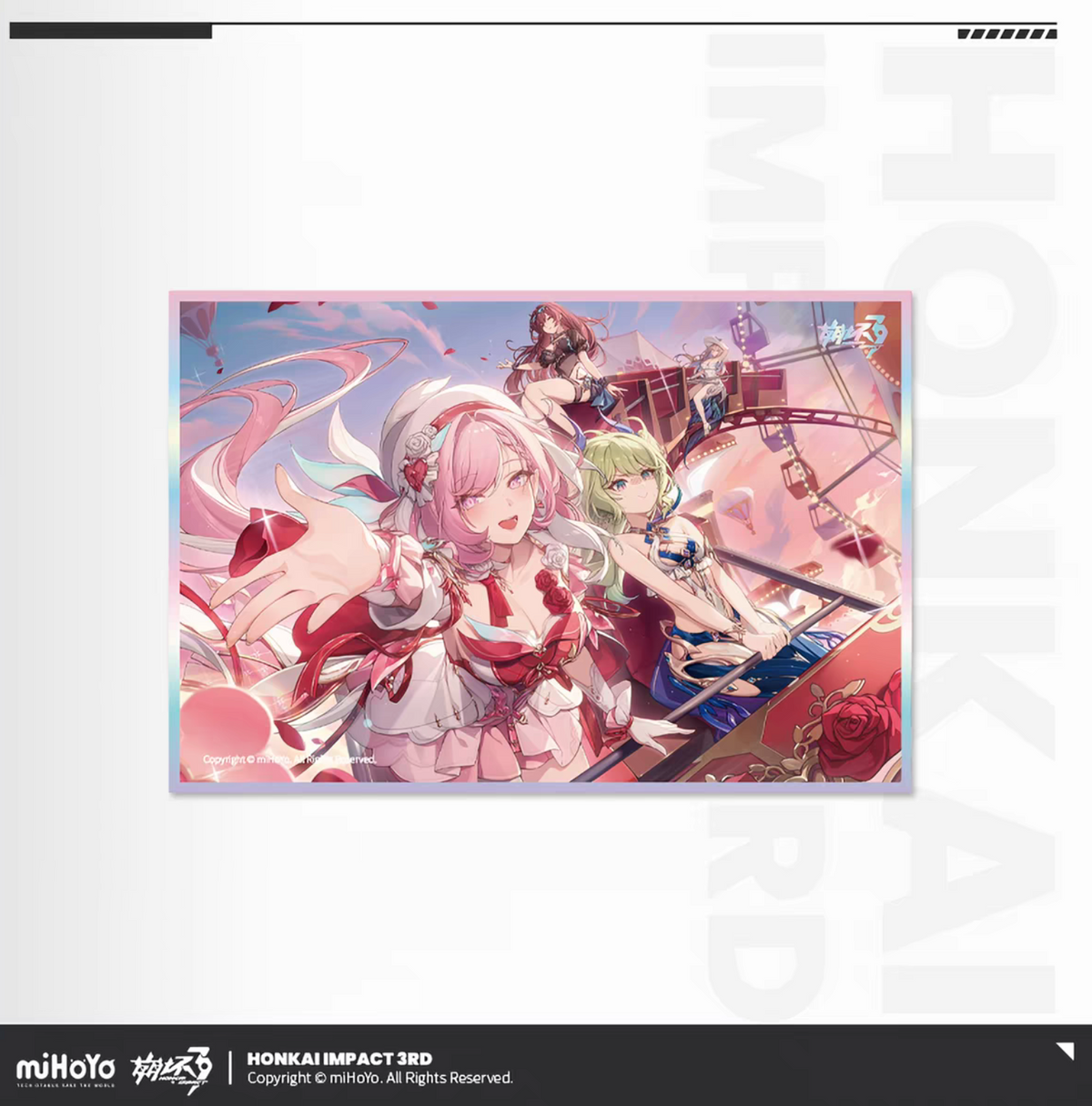 Honkai Impact 3rd Elysia Miracle of Love - large art poster Elysia Griseo Himeko amusement park scene