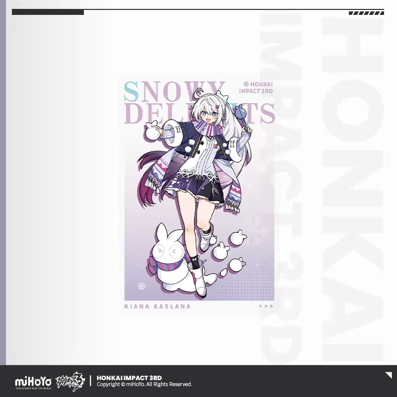 Honkai Impact 3 Snowy Delights PET Postcard Series All Characters Fan Display miHoYo
