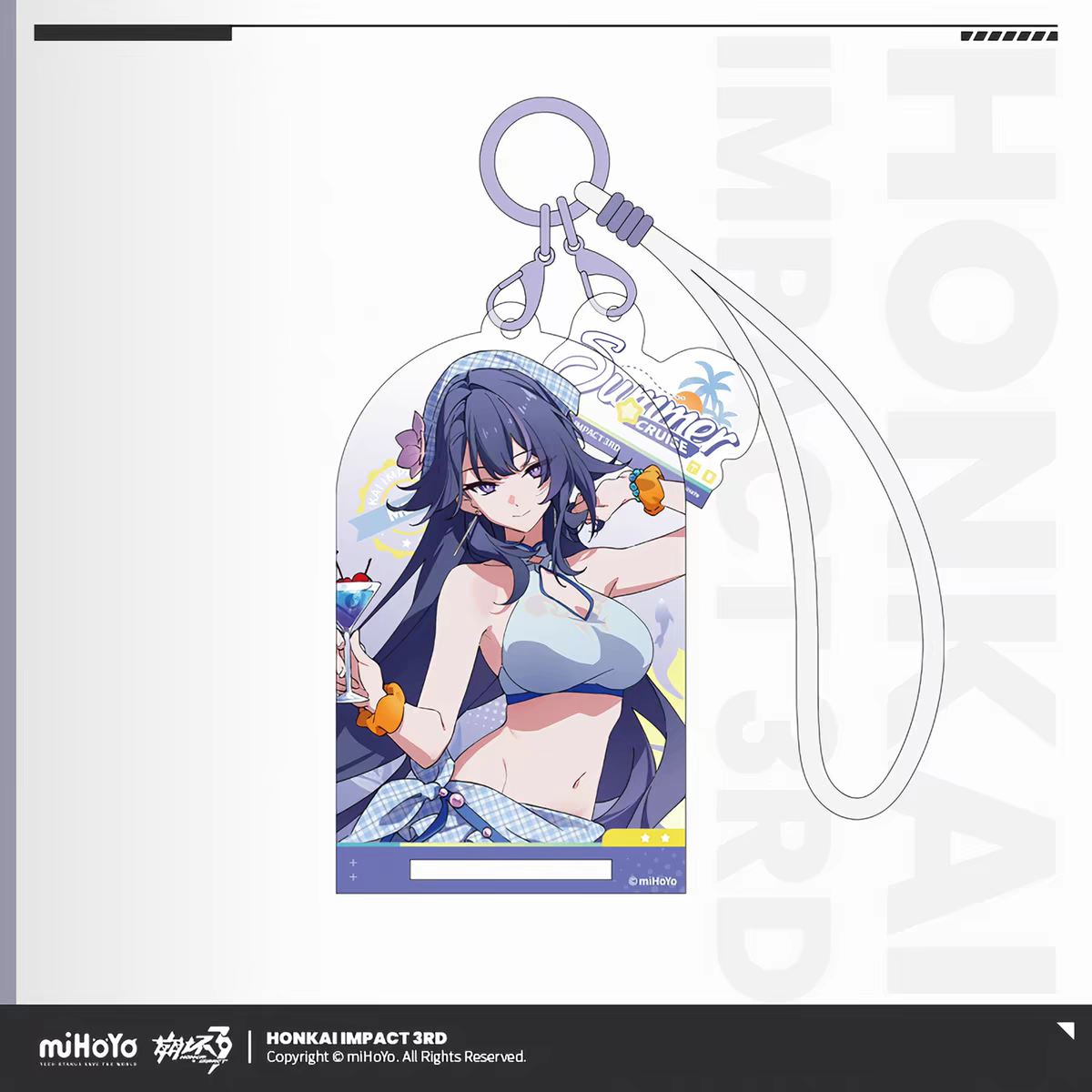 Honkai Impact 3 Summer Cruise Vol.6 Acrylic Keychain Raiden Mei Navy Bikini Sheer Wrap miHoYo