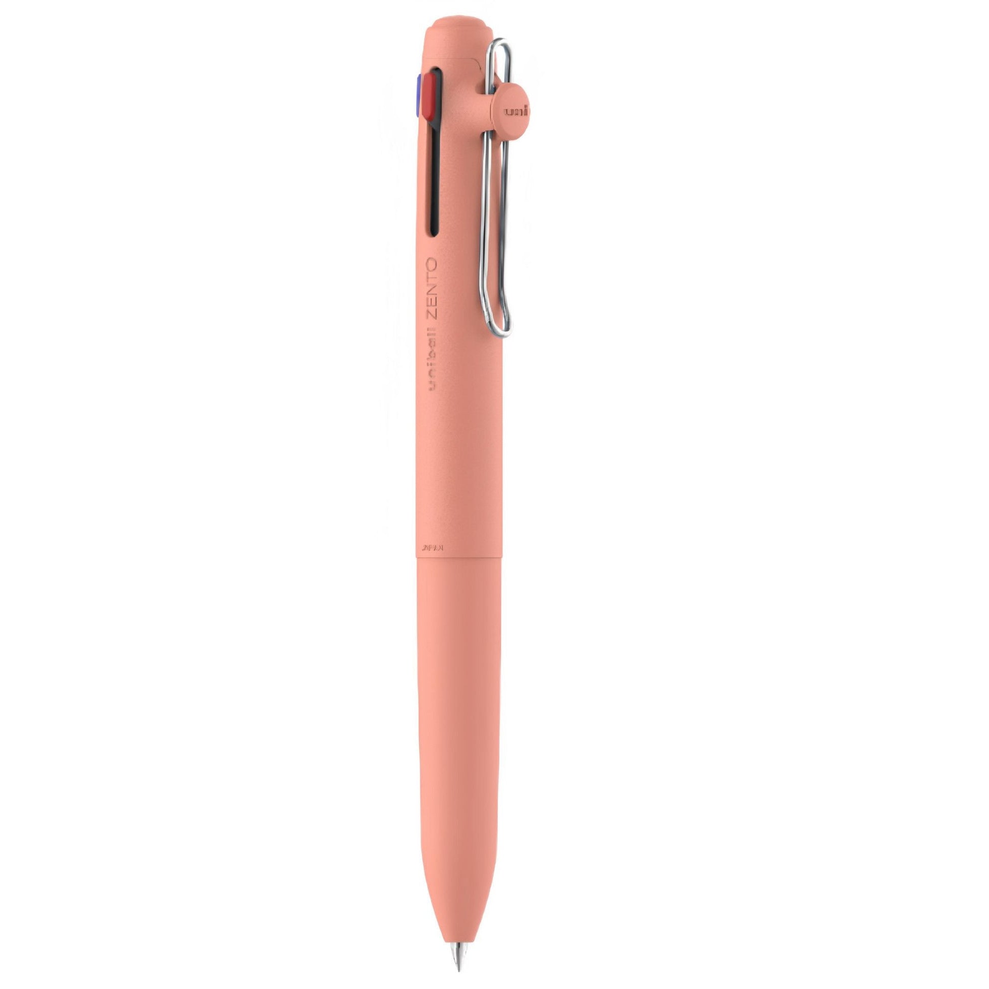 Uni-ball Zento 3-in-1 gel pen detail top magnetic cap close-up
