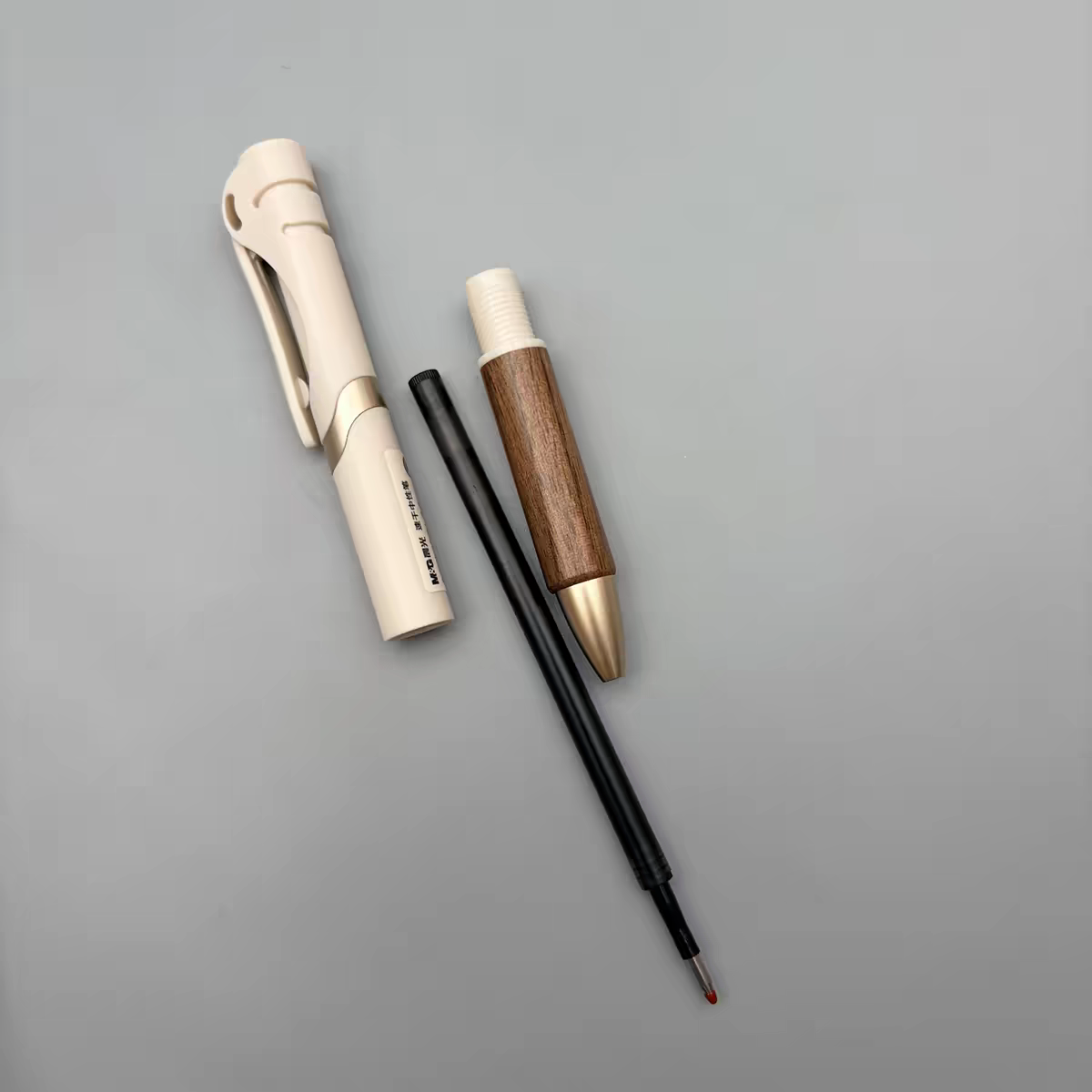 M&G K35 Wood Walnut Gel Pen 0.5mm Quick-Dry Black Ink