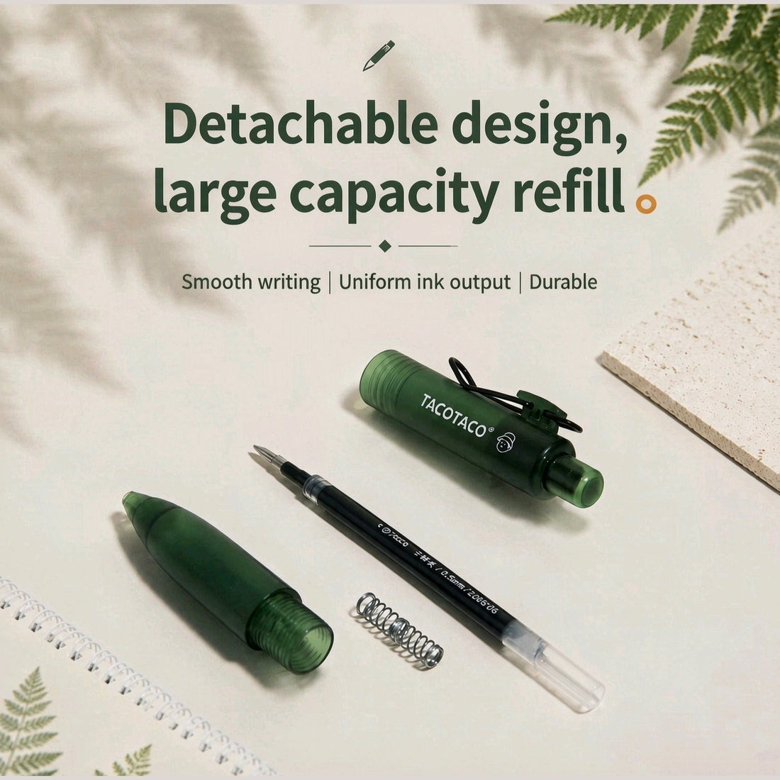TACOTACO Forest Retractable 0.5mm Gel Pen