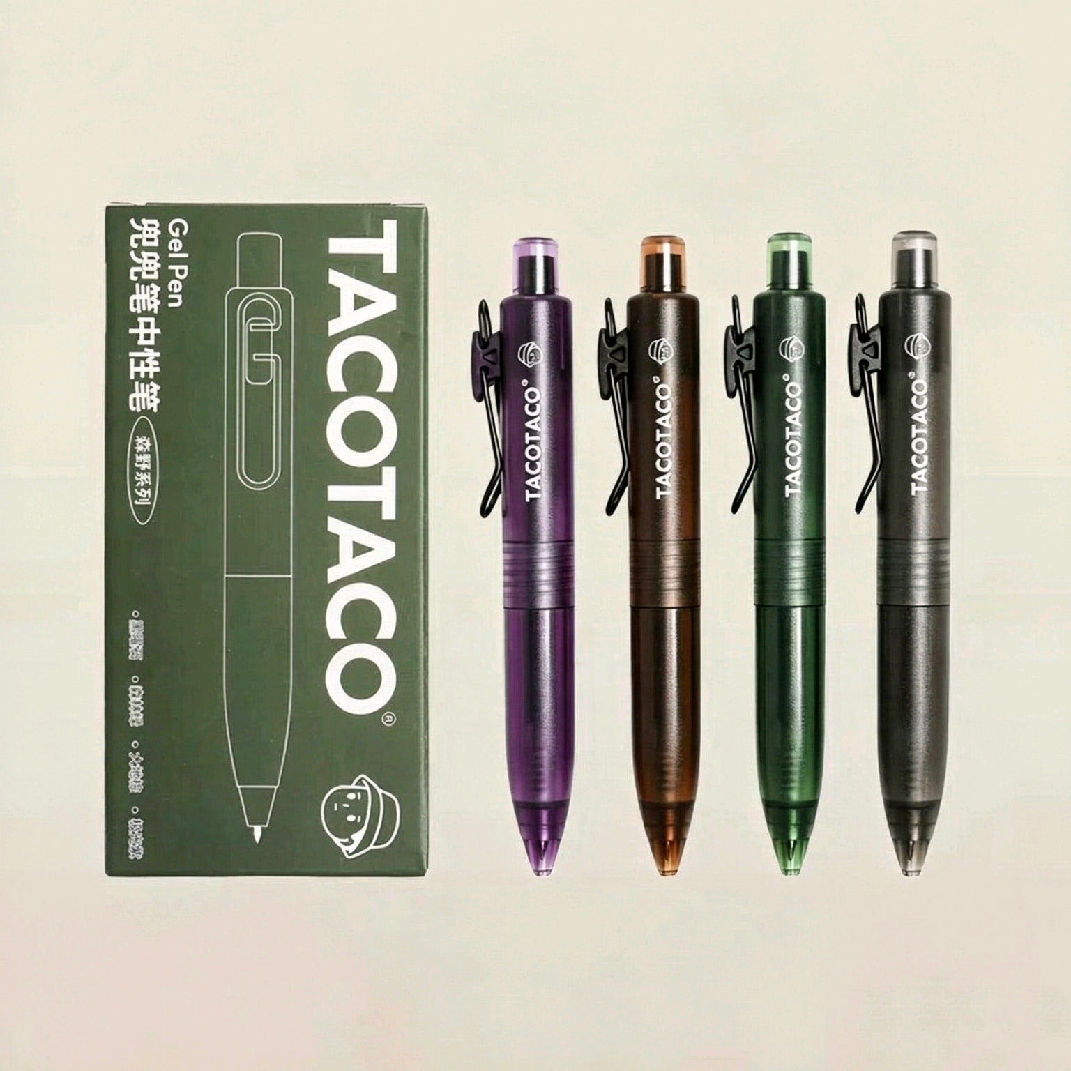 TACOTACO Retractable Gel Pen 0.5mm Black Fast Dry