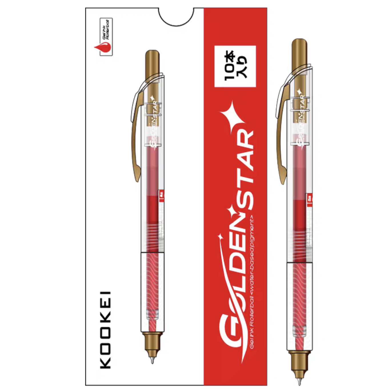 KOOKEI Golden Star Gel Pen 0.5mm Low Centre of Gravity