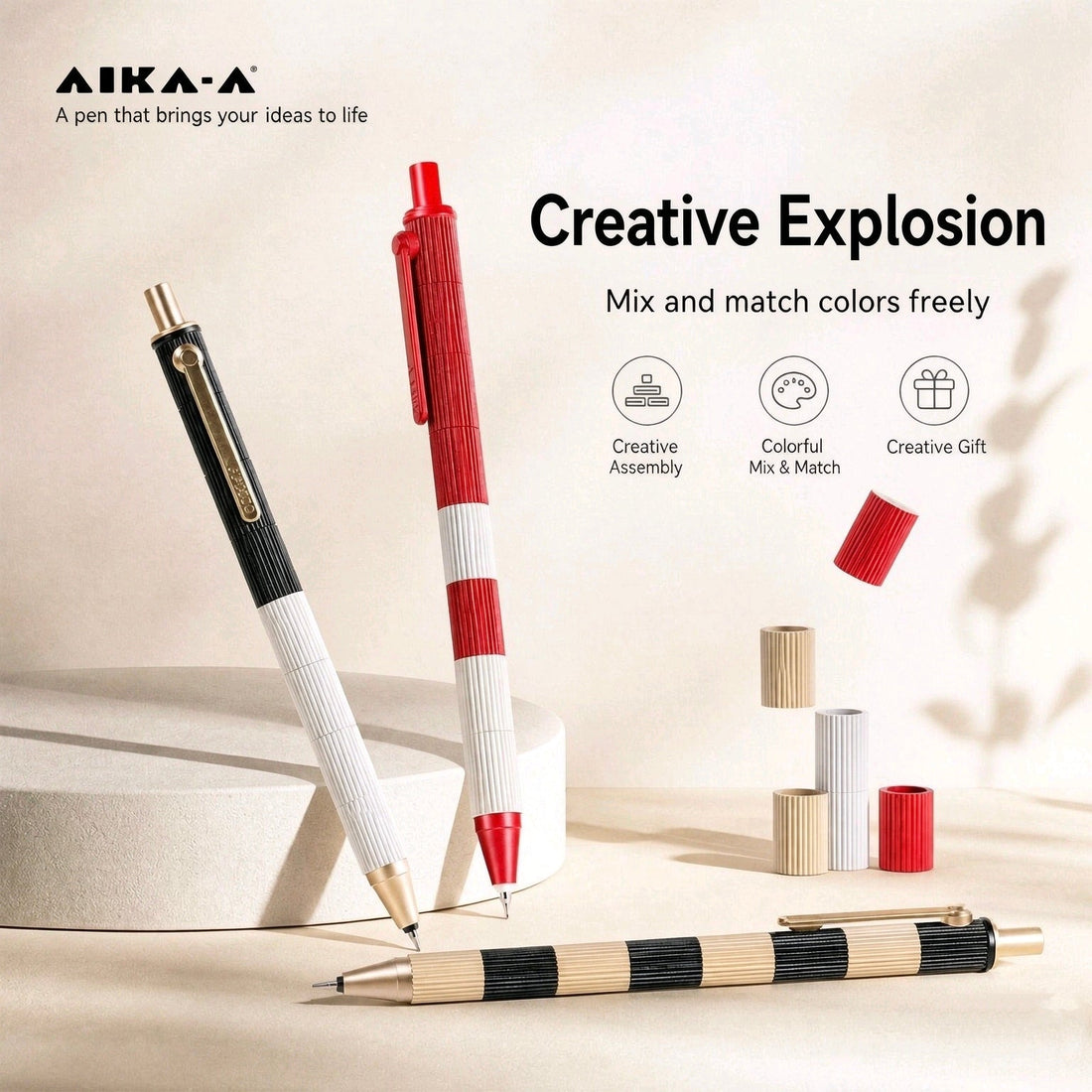 AIKA-A Brick Modular Gel Pen Set