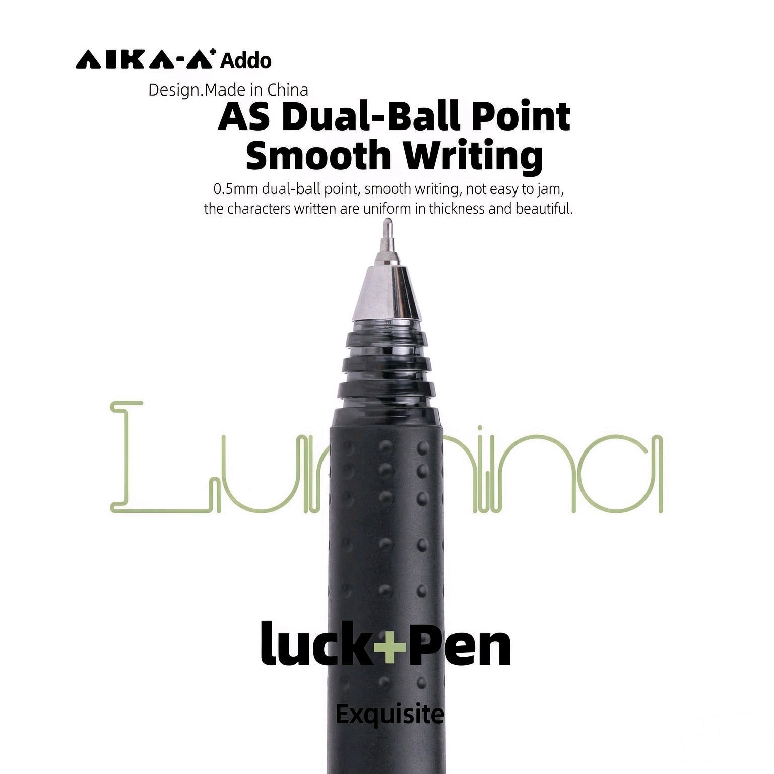 AIKA-A Lumina Pen AK8918 Patterned Gel Pen 0.5mm Set of 6