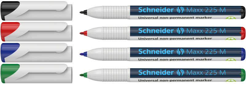 Schneider Maxx 225 Non-Permanent Markers 4-Pack