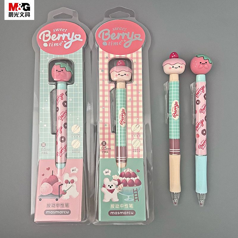 M&G Sweet Berry Time Retractable Gel Pen | 0.5mm Kawaii