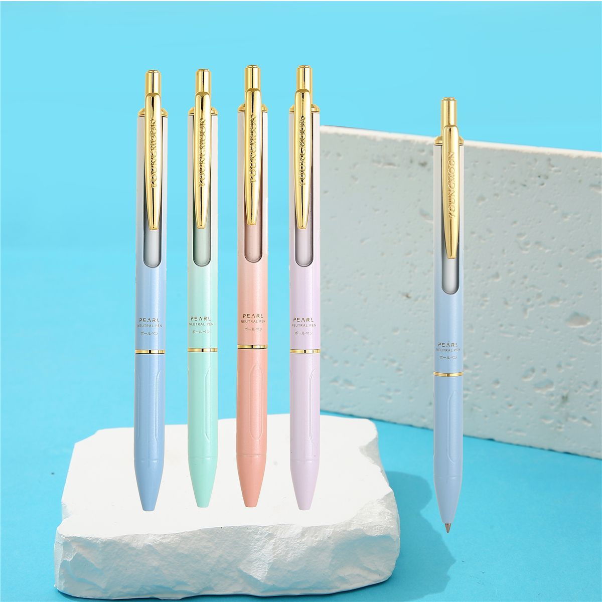 Sakura Moon Limited Metal Gel Pen | 0.5mm Crystal Gradient Gift Set