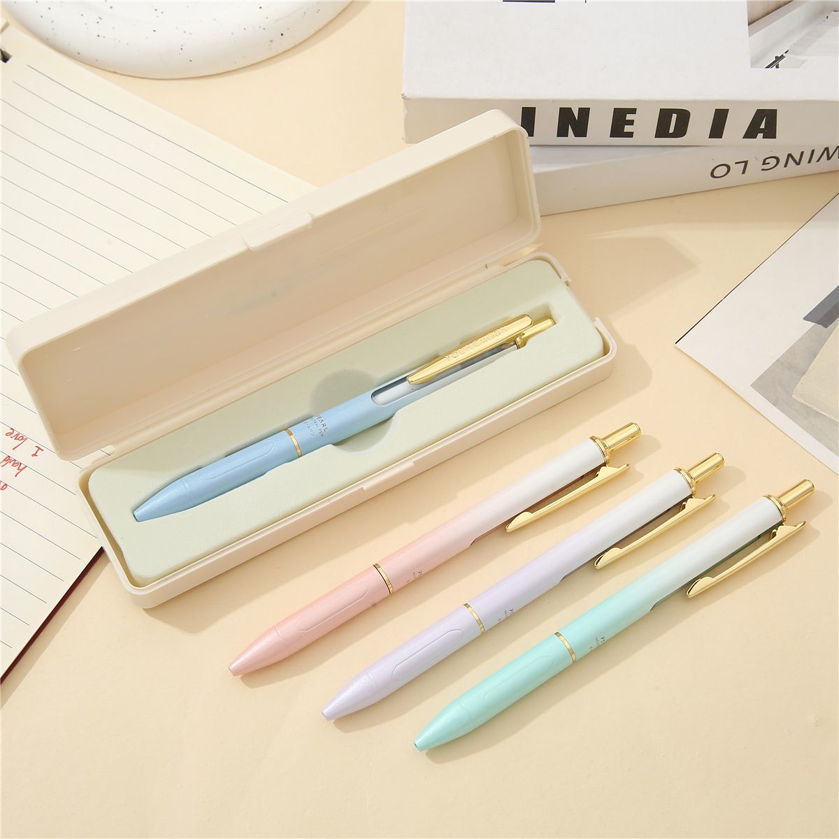 Sakura Moon Limited Metal Gel Pen | 0.5mm Crystal Gradient Gift Set