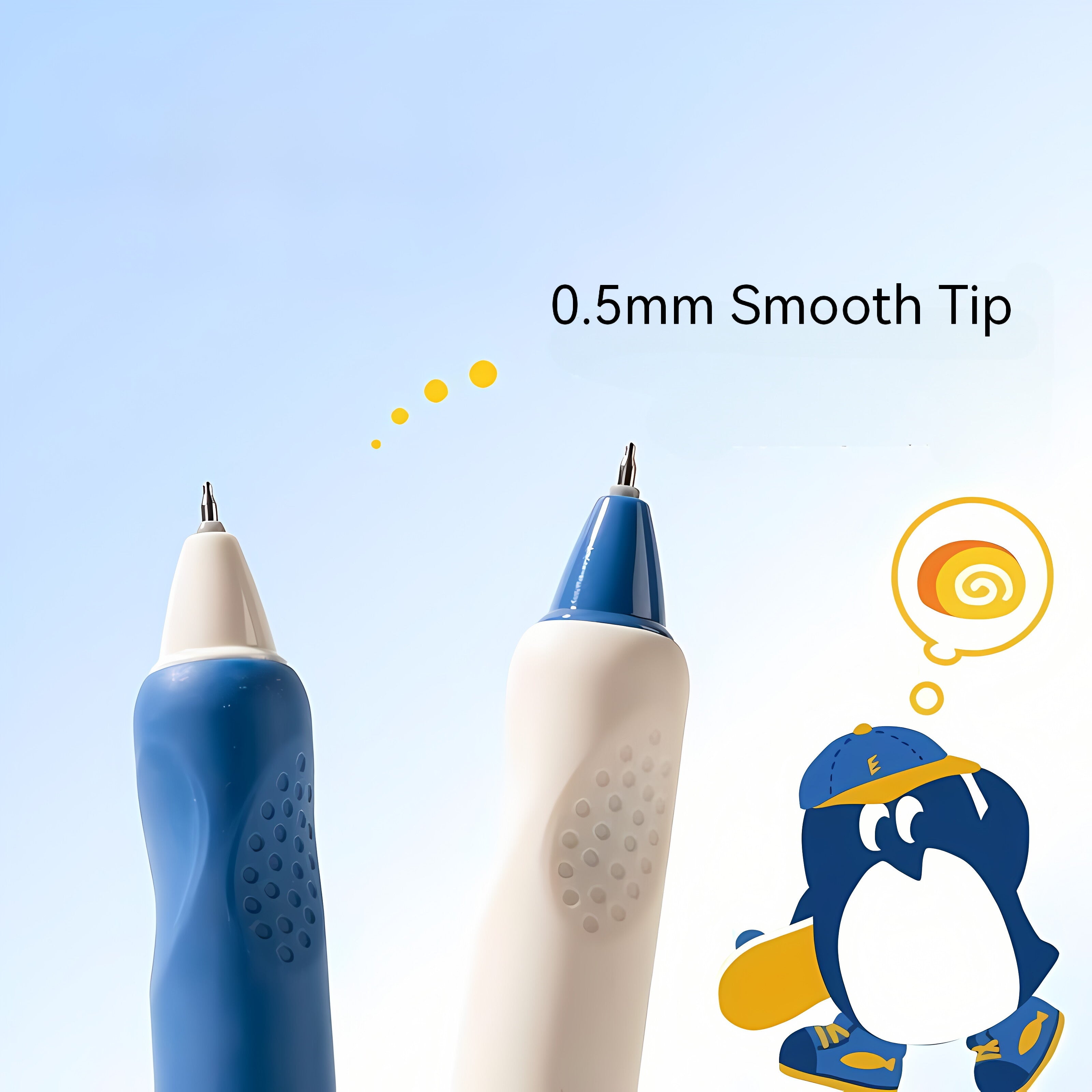 Deli Blue Bear Gel Pens 4-Pack