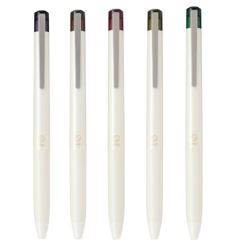 PILOT ILMILY Nuance Black Gel Pen Set - 5 Japanese Pens with Colour-Tinted Black Ink
