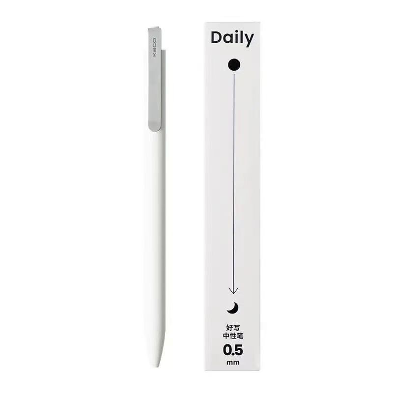 KACO Daily Limited Edition Gel Pen in White with metallic finish and gift box