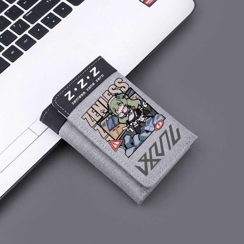 ZZZ Anime Trifold Canvas Wallet