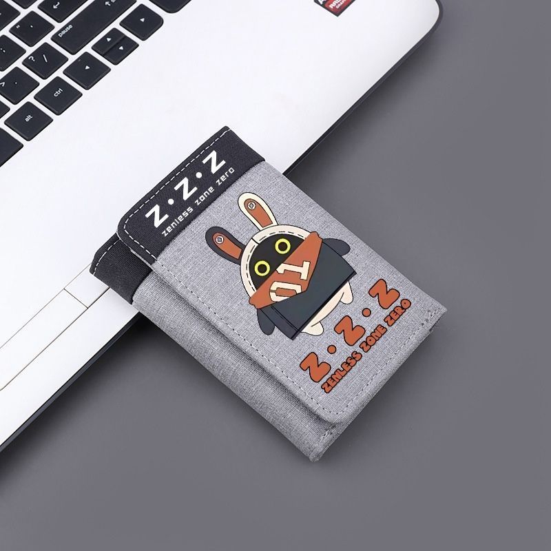 ZZZ Anime Trifold Canvas Wallet