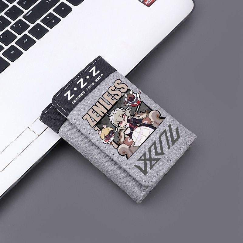 ZZZ Anime Trifold Canvas Wallet