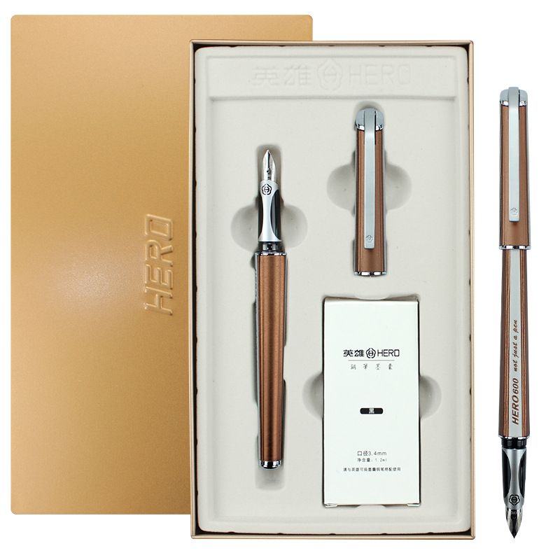 Hero 600 Metal Fountain Pen Gift Set