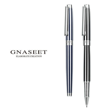 GNASEET Luxury Striped Metal Rollerball Pen