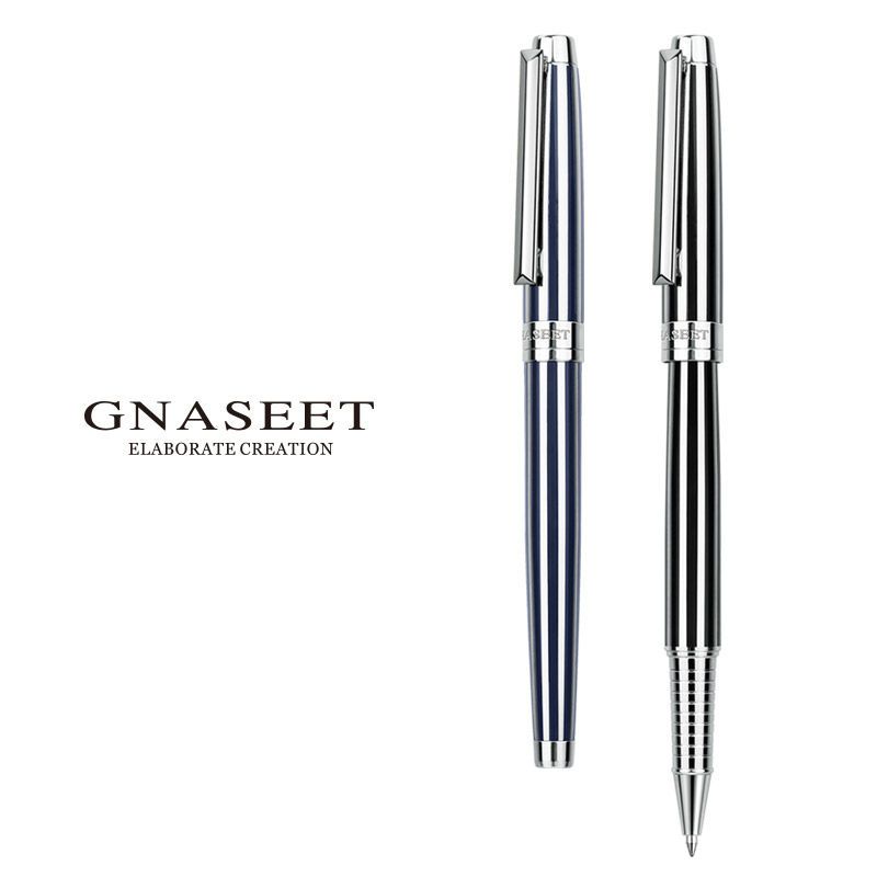GNASEET Luxury Striped Metal Rollerball Pen
