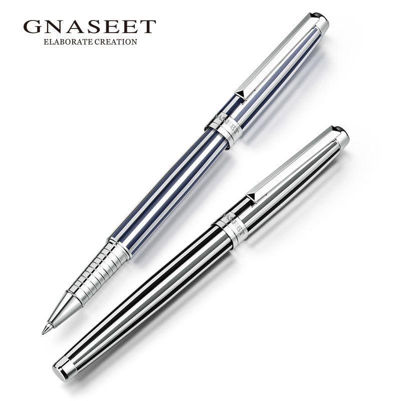 GNASEET Luxury Striped Metal Rollerball Pen
