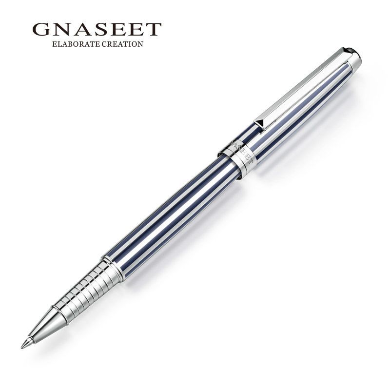 GNASEET Luxury Striped Metal Rollerball Pen