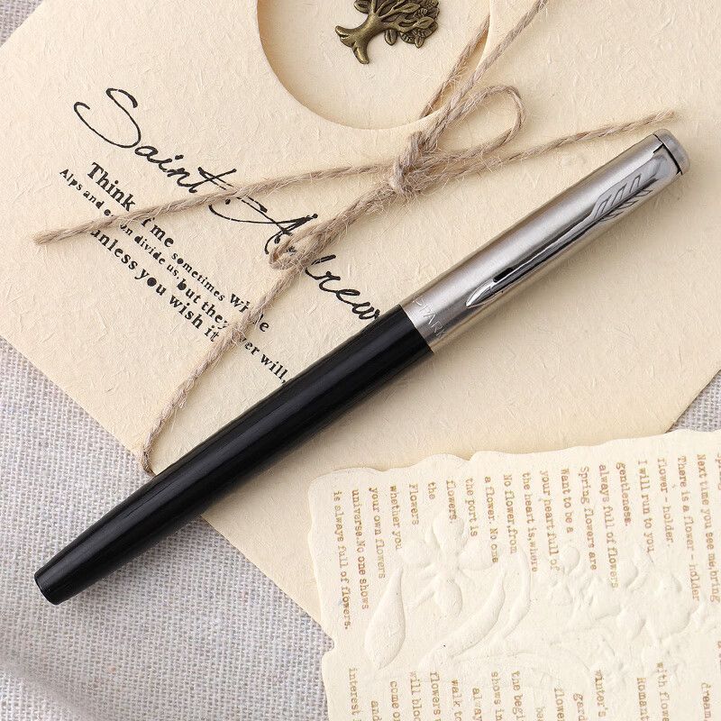 Parker Jotter black and silver fountain pen