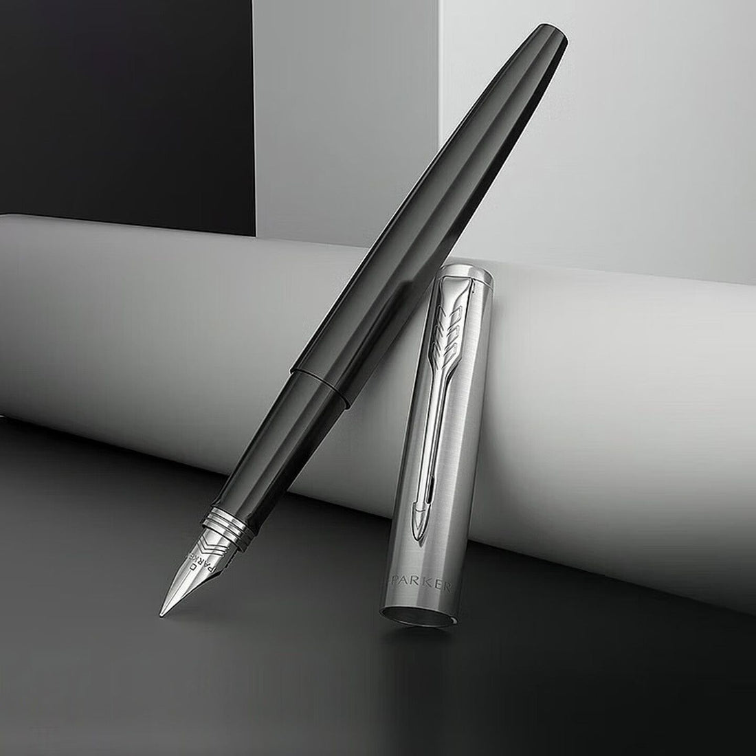 Parker Jotter black and silver fountain pen