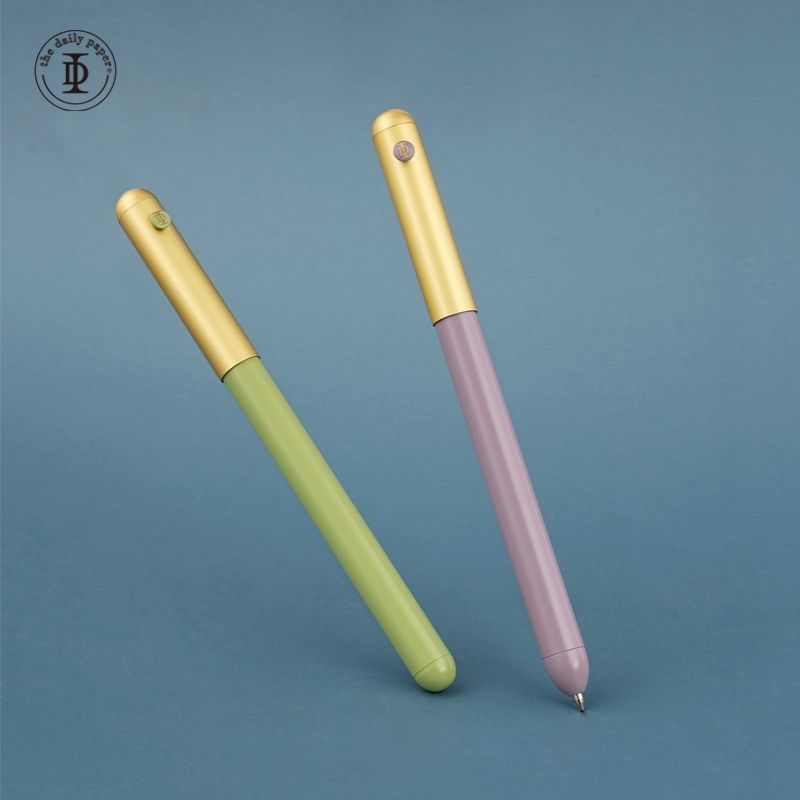 Green and pink TDP magnetic metal gel pens