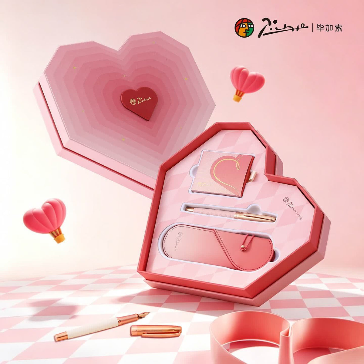 PIMIO 5537 Heart Fountain Pen Gift Set