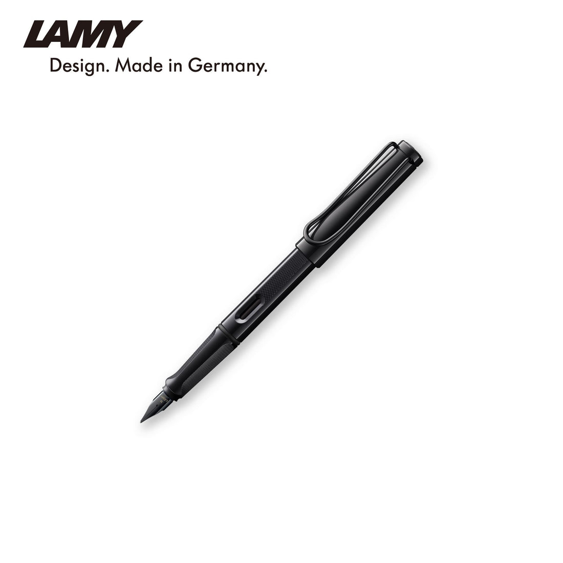 LAMY Safari Textured Matte Fountain Pen in Umbra Charcoal Black