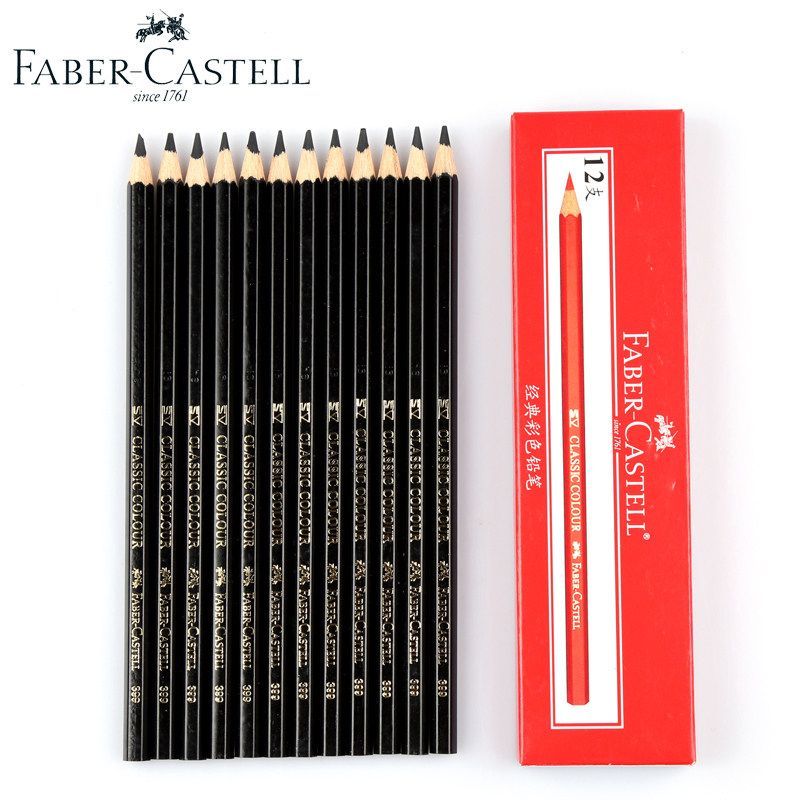 Faber-Castell Classic Colour 399 Black Pencils 12 Pack Box