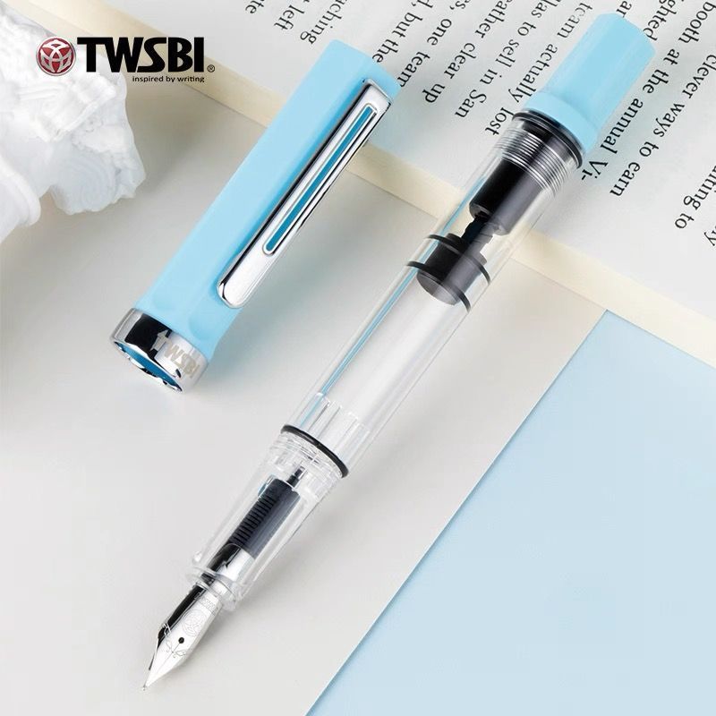 TWSBI ECO Pastel Blue Fountain Pen capped view