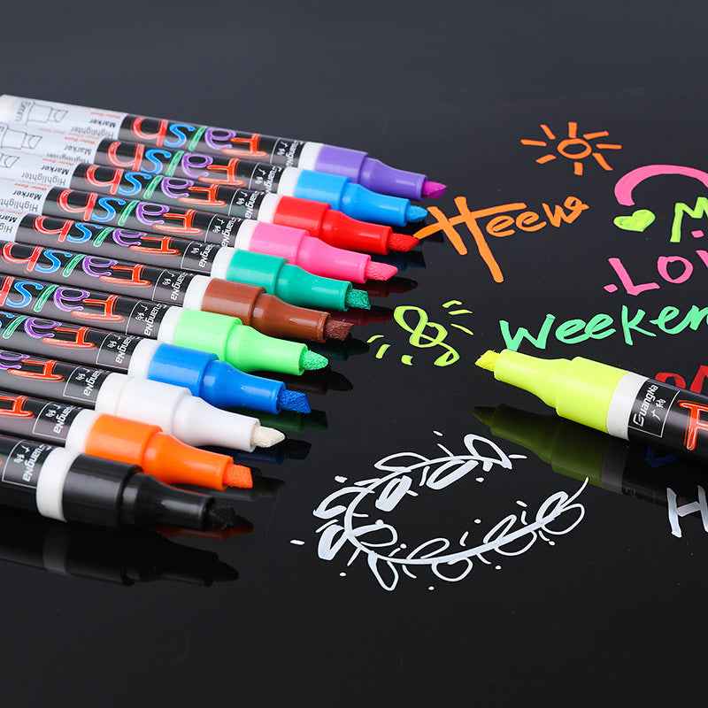 Guangna Dry Erase Markers,12 Color White Board Chisel Tip Markers - TTpen