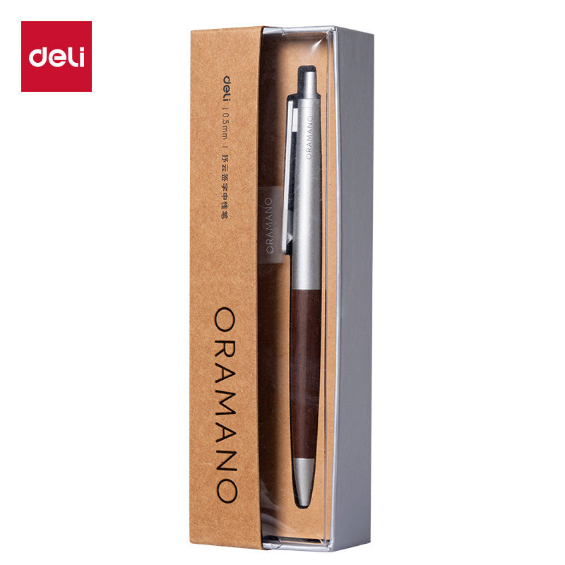 Deli A9Pro Oak Grain Click Pen