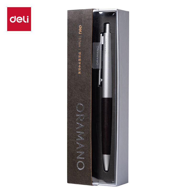 Deli A9Pro Oak Grain Click Pen