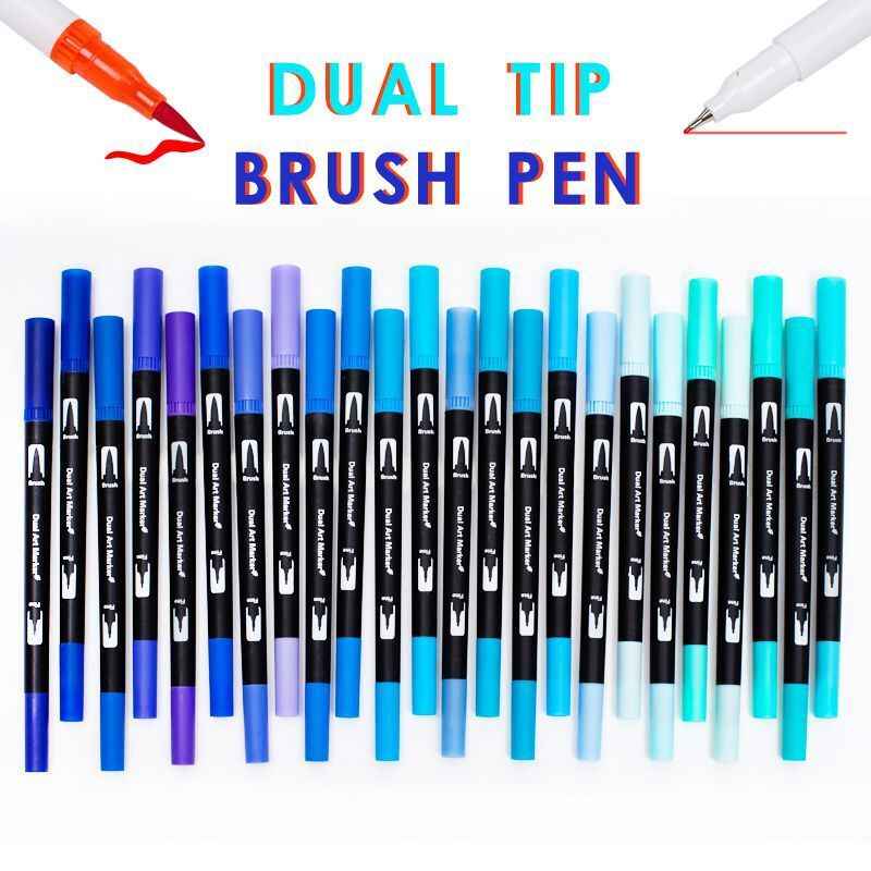 60/72/120 Colors Art Markers Dual Tip Brush Pen for with Case - TTpen