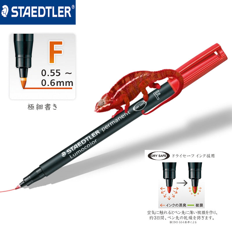 Staedtler Lumocolor 318F Permanent Markers Fine Tip 0.6mm,4 Pack