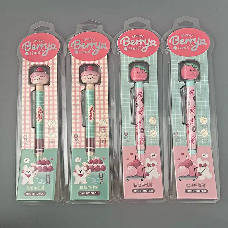 M&G Sweet Berry Time Retractable Gel Pen | 0.5mm Kawaii